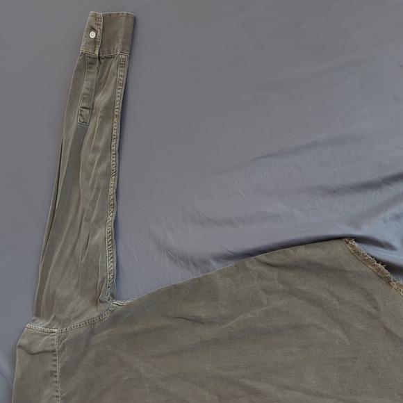 Aerie Mens Medium Button Down Short Green - Picture 7 of 8